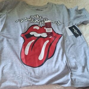 The Rolling Stones Womens  T-Shirt in Gray and Red